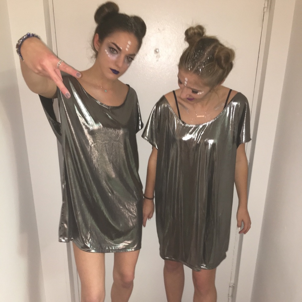 American Apparel metallic jersey tunic